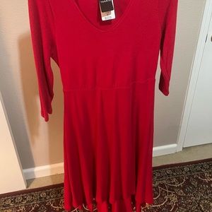 Torrid long sleeved red dress